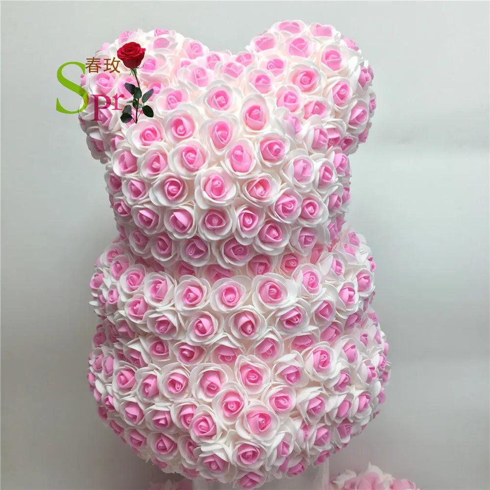 Pink rose bamse