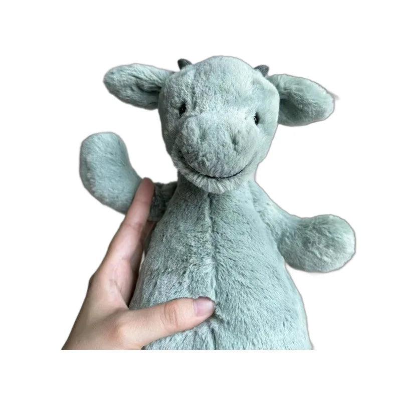 Jellycat medium blufærdig grøn drage blødt legetøj i plys