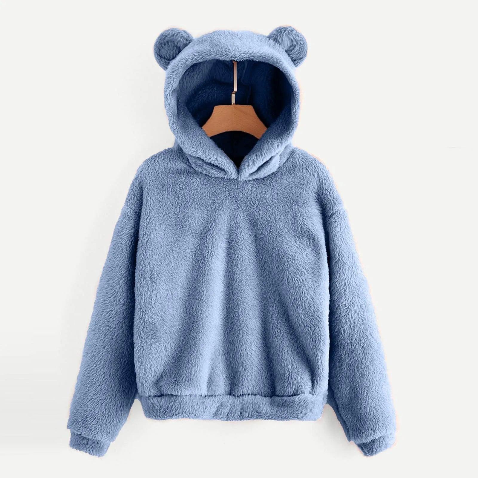 Hættetrøje teddy fleece