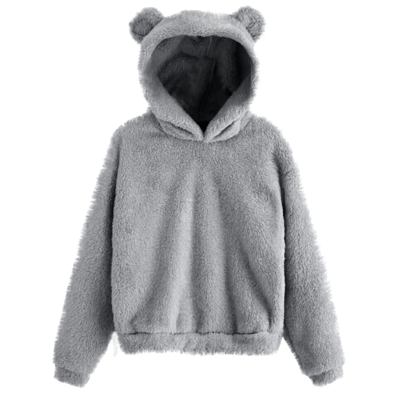 Hættetrøje teddy fleece